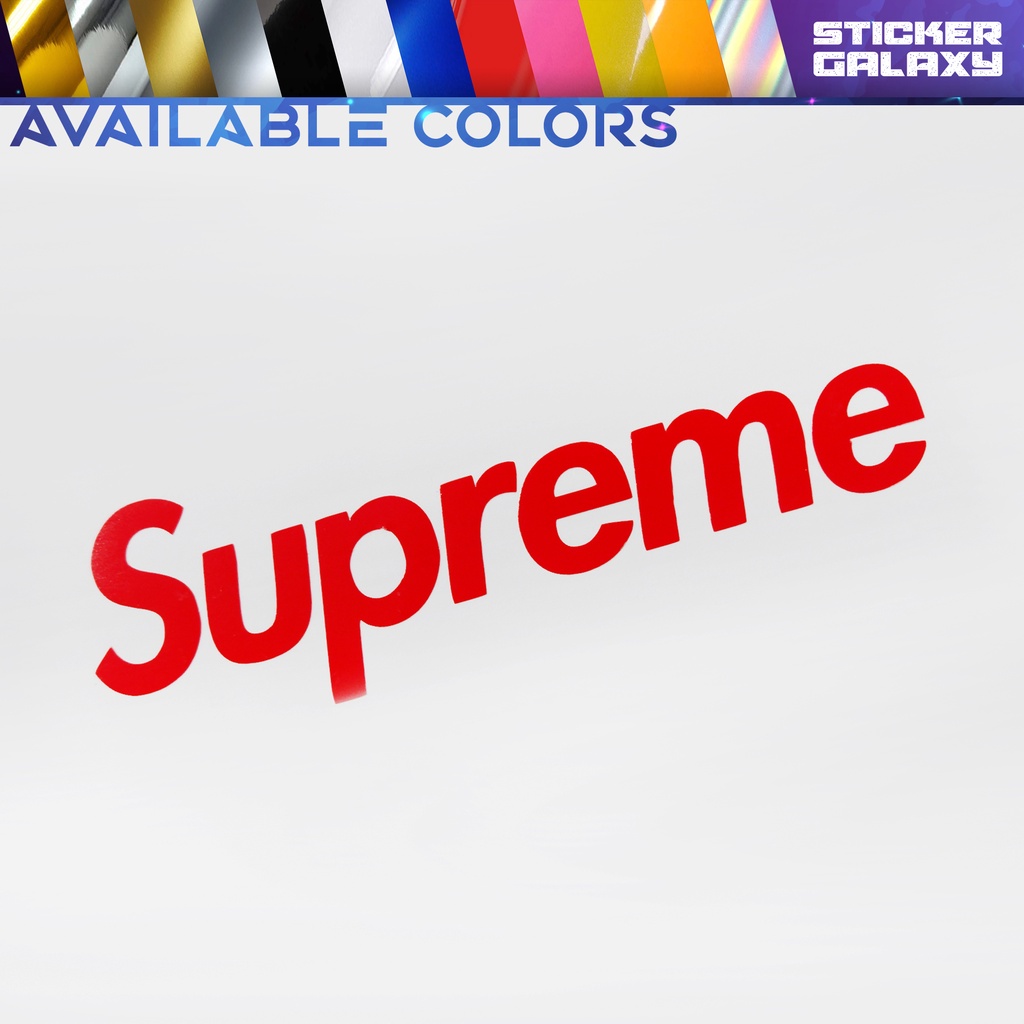 Supreme decal clearance