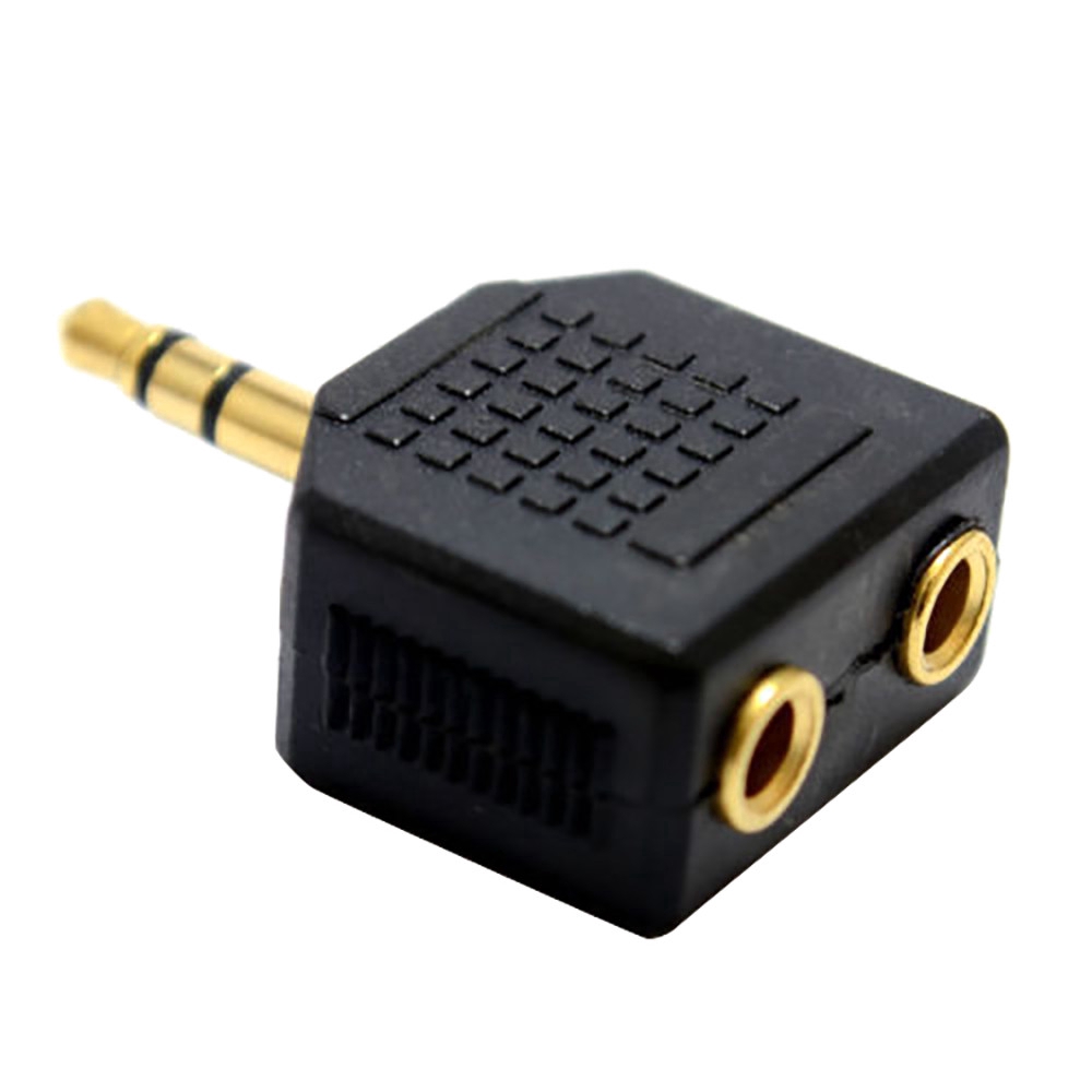 Couple Earphone Adapter Aux 3.5mm Stereo Audio Jack 2 Way Splitter