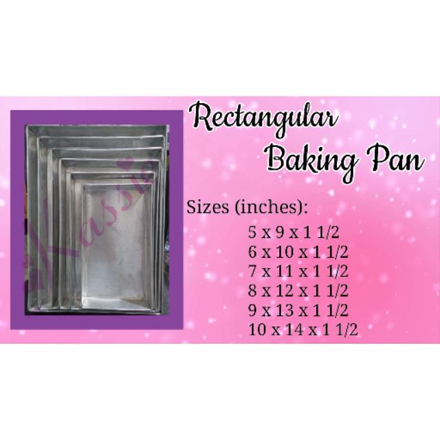 2 pc rectangular baking pan 7x11, 8x12 inches