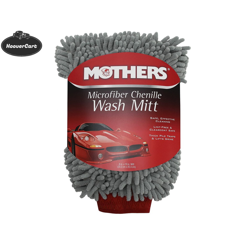 Mothers 968801 Premium Chenille Car Wash Mitt - Scratch & Lint Free