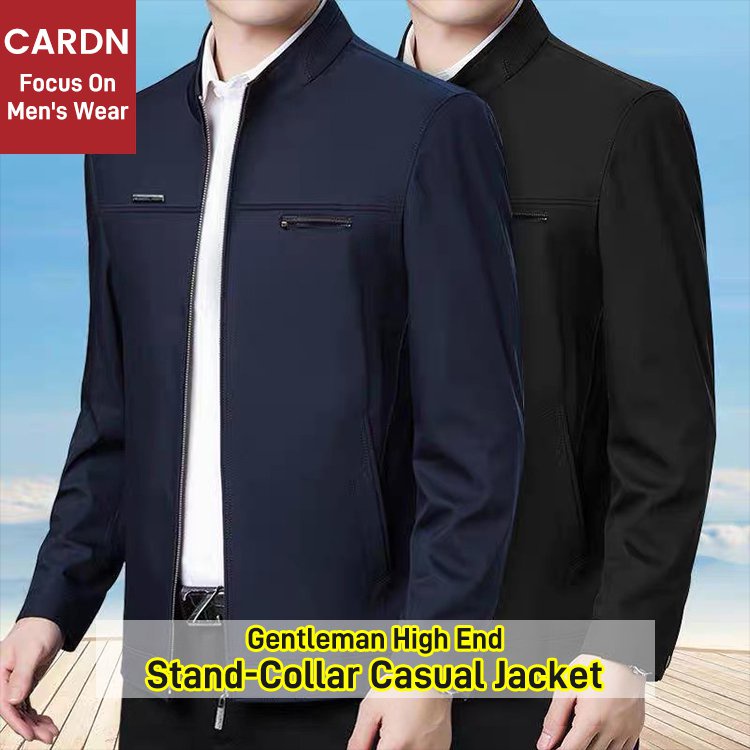 Men's high-end stand-collar casual jacket