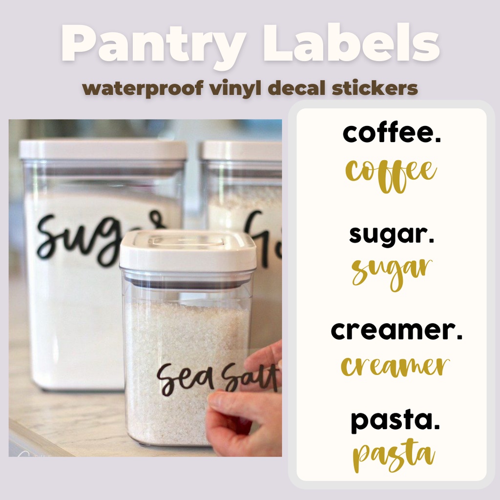 Coffee Creamer Jar Label / Kitchen Creamer Jar Vinyl Decal, Kitchen Jar  Stickers, Kitchen Organization Labels