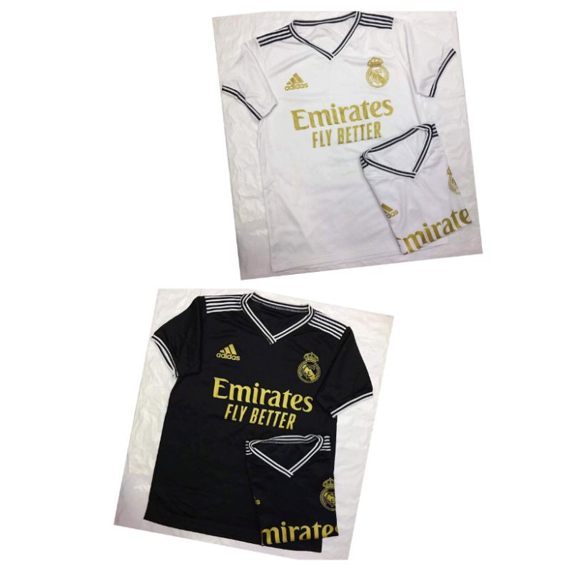 Football jersey black white fly emirates