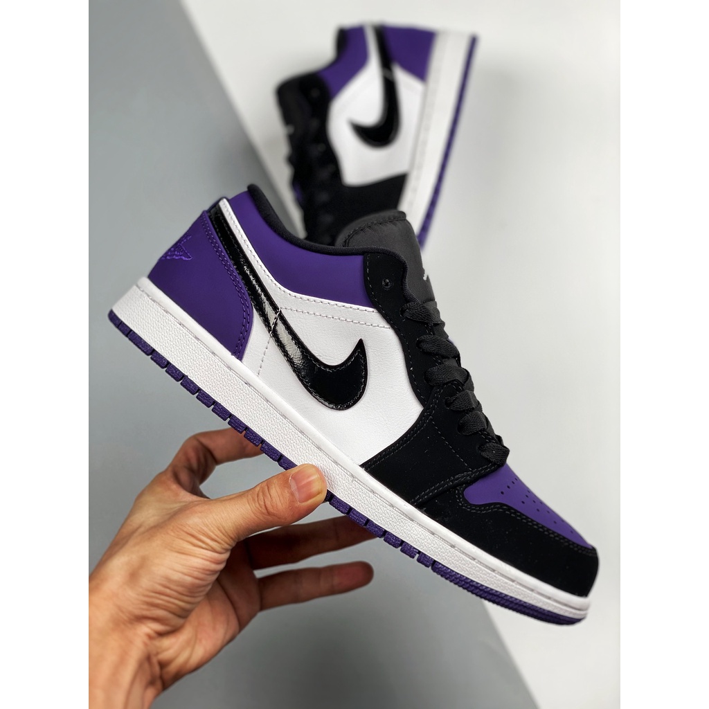 Air jordan 1 purple black outlet white