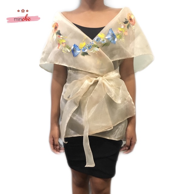 Wrap around Filipiniana Kimona Hand painted Shopee Philippines