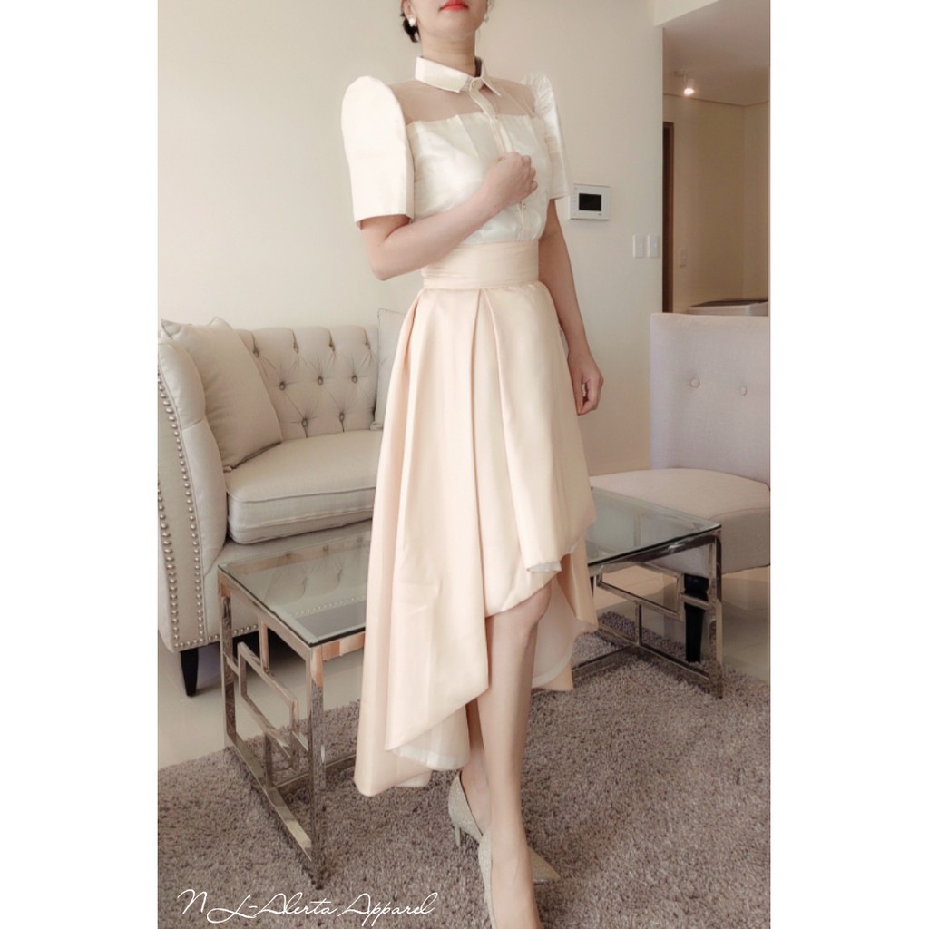 Modern filipiniana sale dress cream