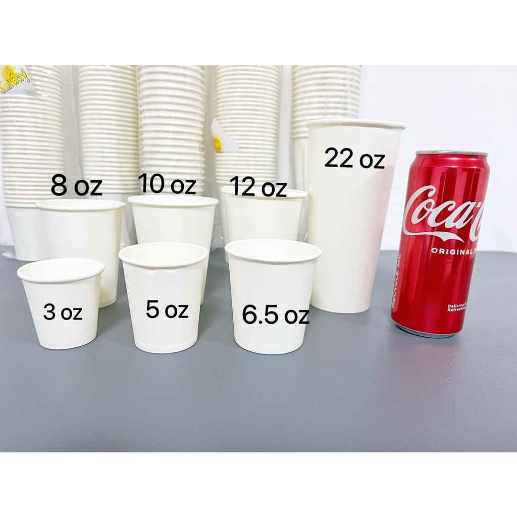 Paper Cup 3oz 5oz Plain White Disposable Party Cups 50pcs per pack