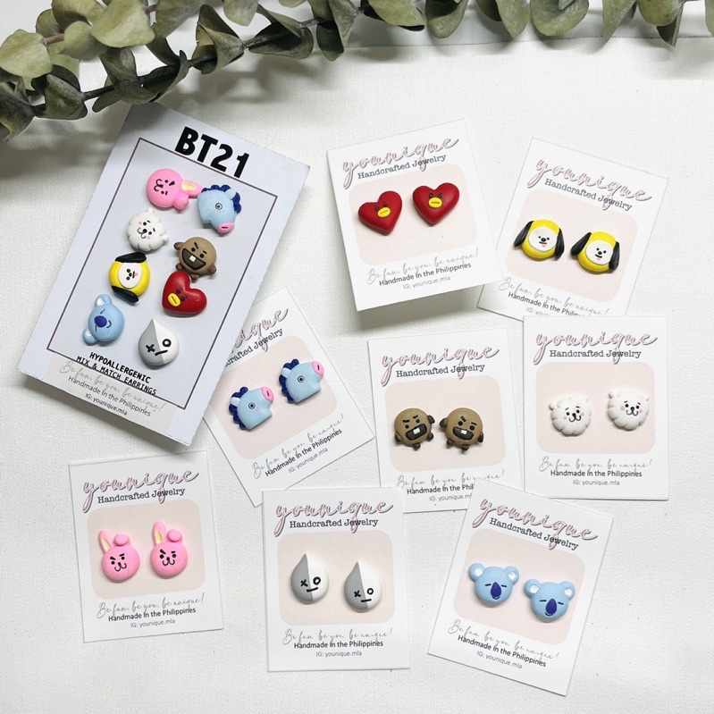 Bt21 deals earring set