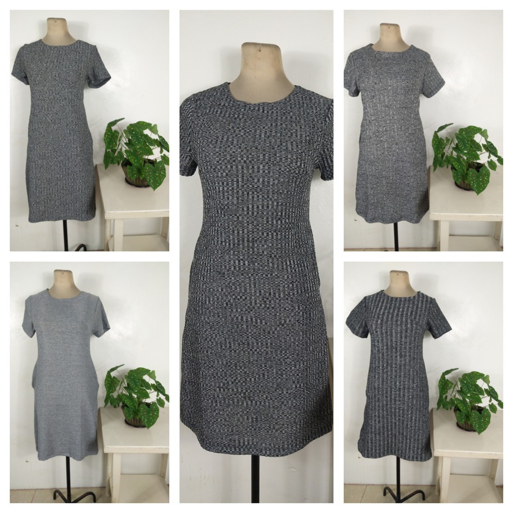 Casual gray outlet dress