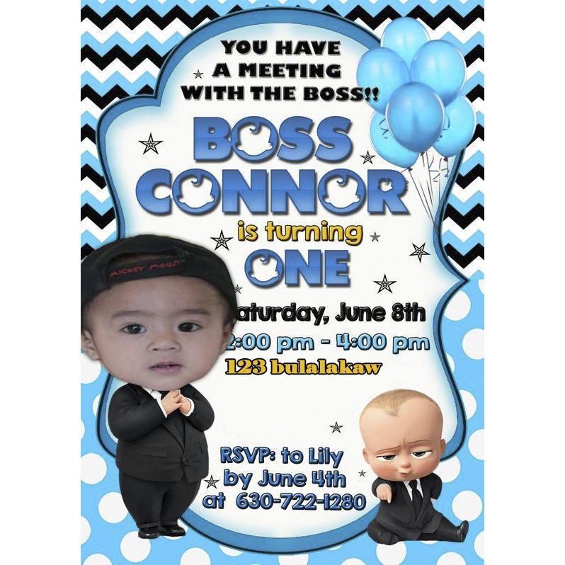 Boss baby clearance invitation