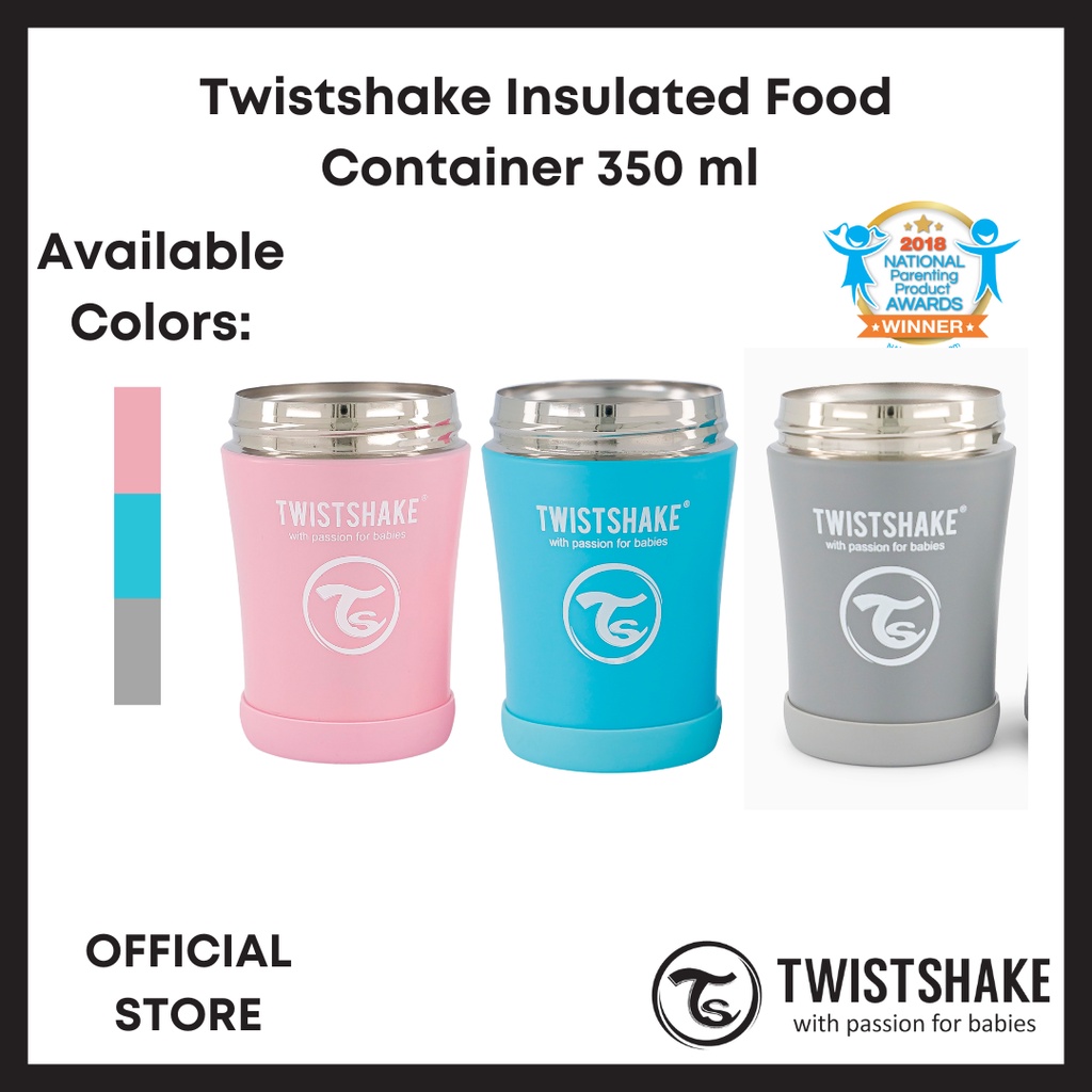 Twistshake Insulated Food Container 350ml Pastel Pink - Twistshake