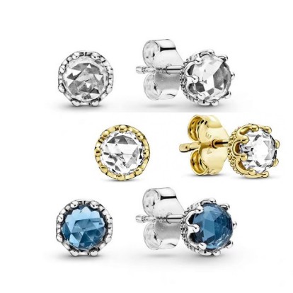 Clear sparkling deals crown stud earrings