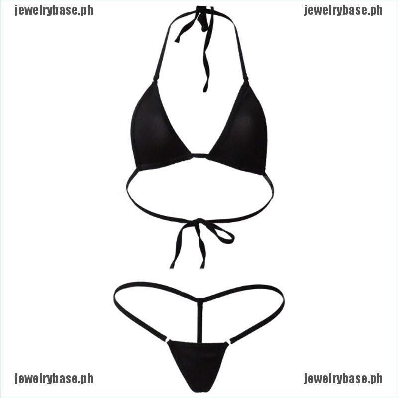 Women Sexy Micro Thong G string Brazilian Mini Top Bra Bottom Bikini  Swim~OR