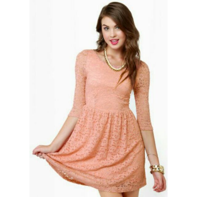 Peach mini cocktail on sale dress