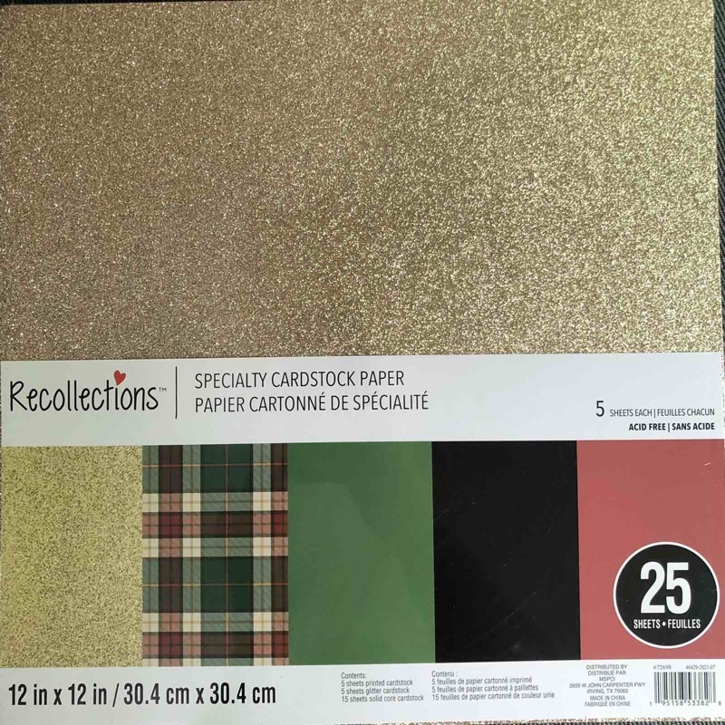 8.5”; x 11”; Foil Cardstock Paper by Recollections™, 25 Sheets