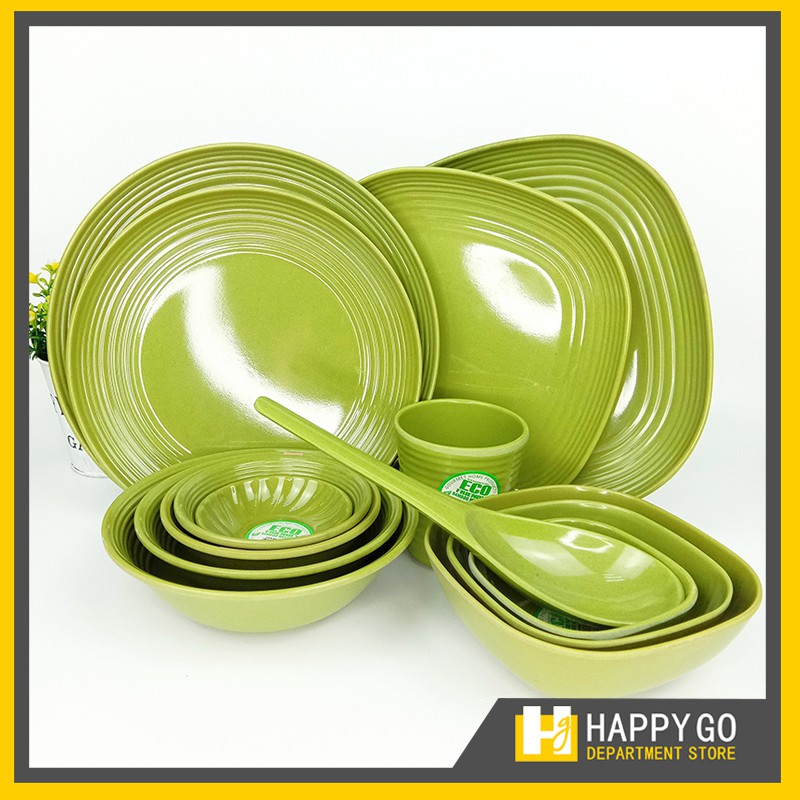 Green melamine outlet dinnerware