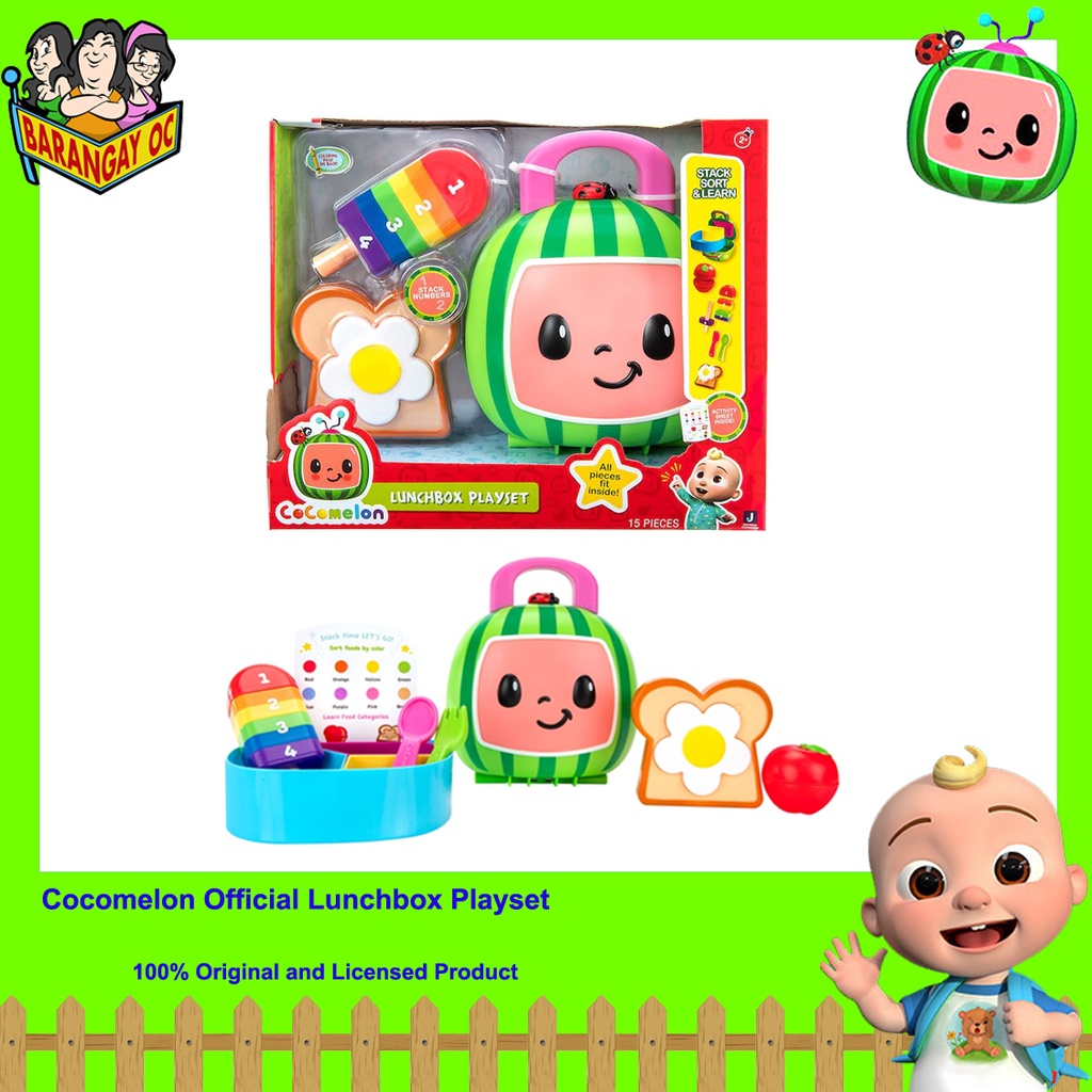 cocomelon, Accessories, New Cocomelon Lunch Box Playset 5 Pieces Stack  Sort Learn Counting Toy Set