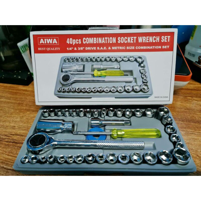 Aiwa 40pcs combination socket deals wrench set