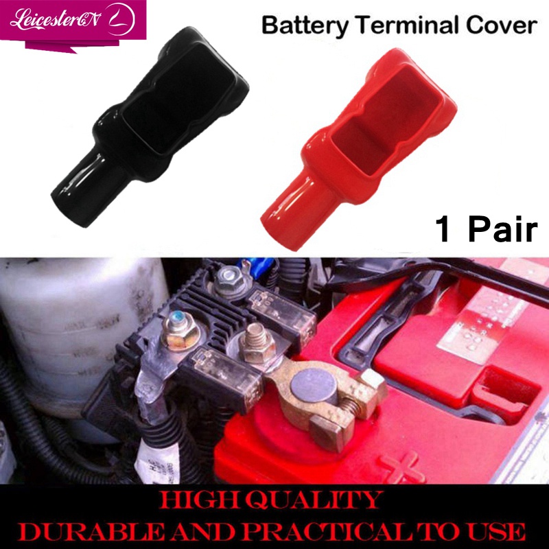 2PCS Car Battery Terminal Insulation Clamp Clips Battery Pole Rubber Protector  Covers Cap Boot Insulating Protector Replacement