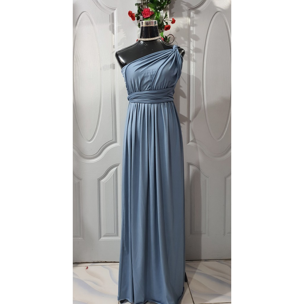 Dusty blue outlet convertible dress