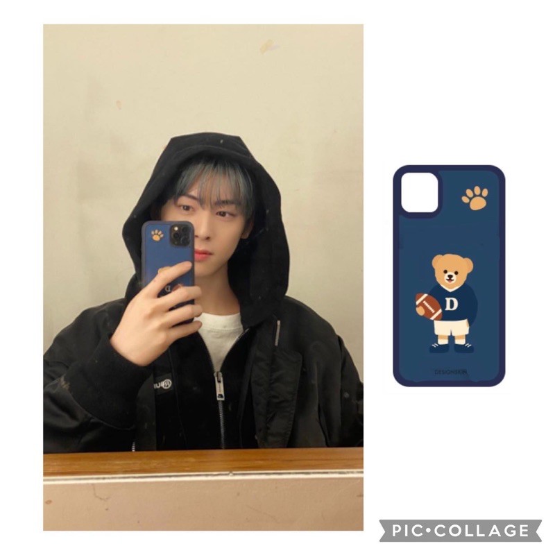 Astro Cha Eunwoo football D bear custom phone case Shopee