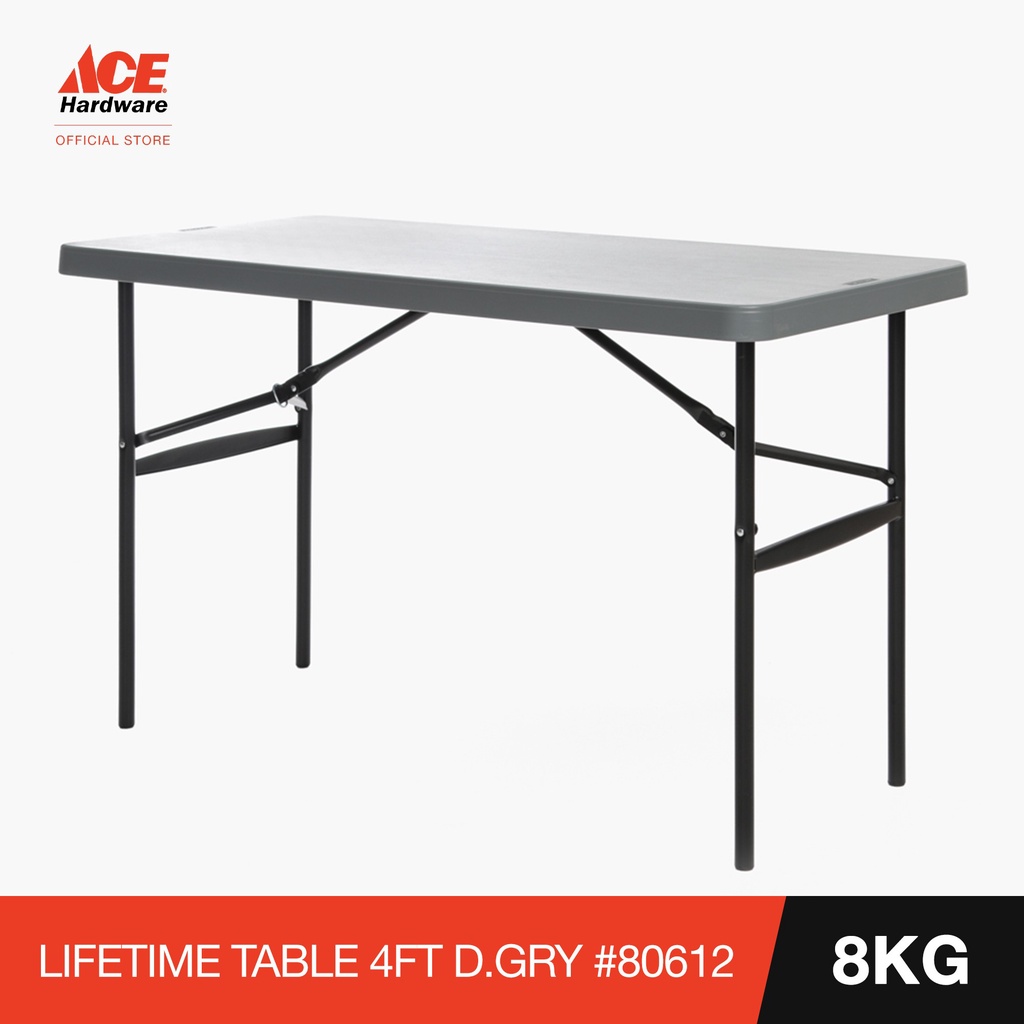 Lifetime 4ft deals folding table black