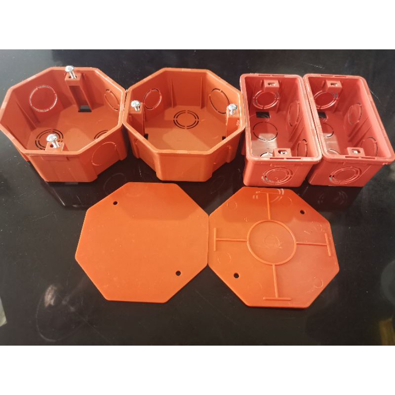 TLX Pvc orange Junction box, Utility box, Junction box cover for electrical.