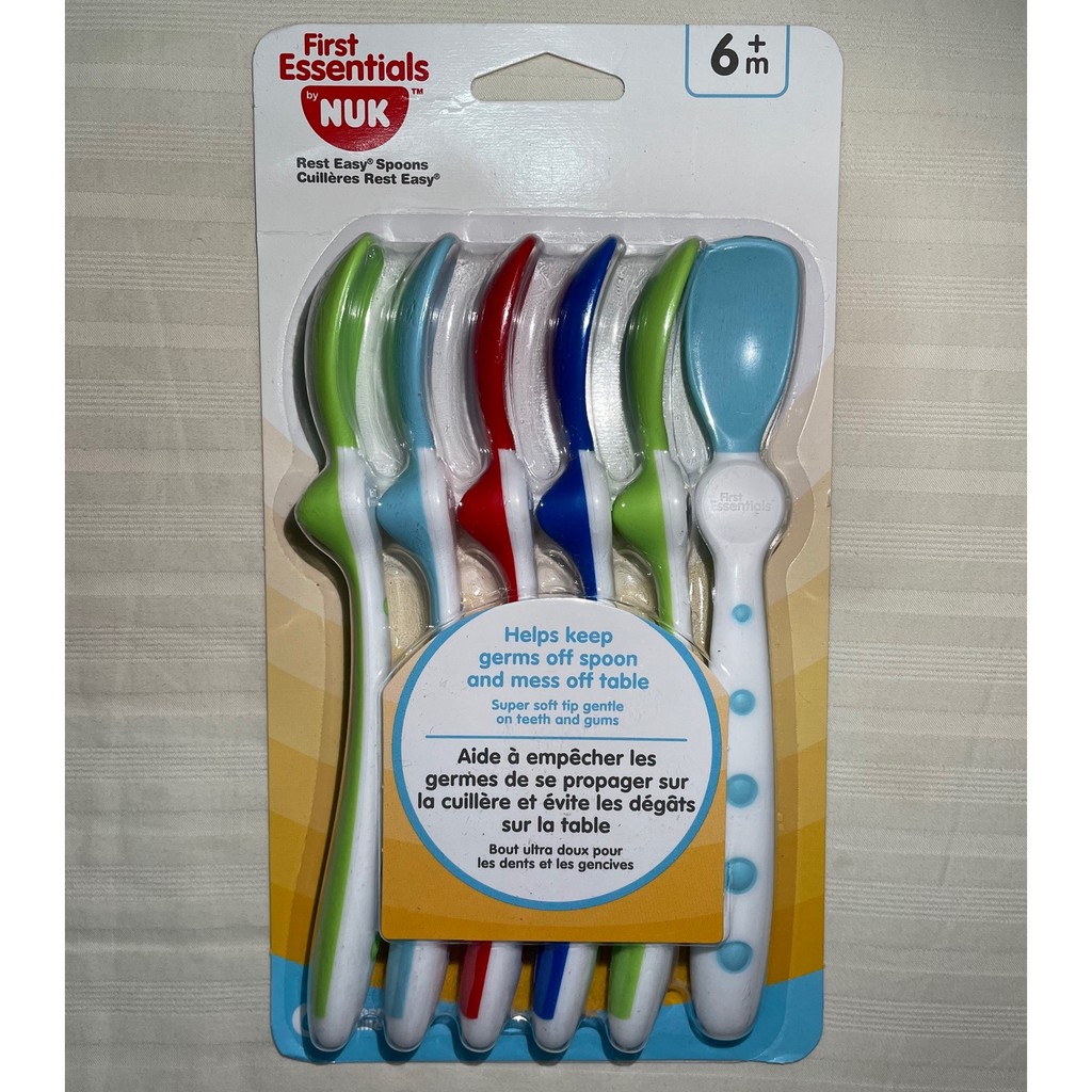 First Essentials by NUK Rest Easy Utensils, Spoons, 6-Pack 