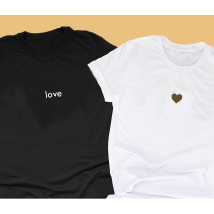 Minimalist Love Heart Couple Shirt (200 isa) (400 dalawa) | Shopee  Philippines