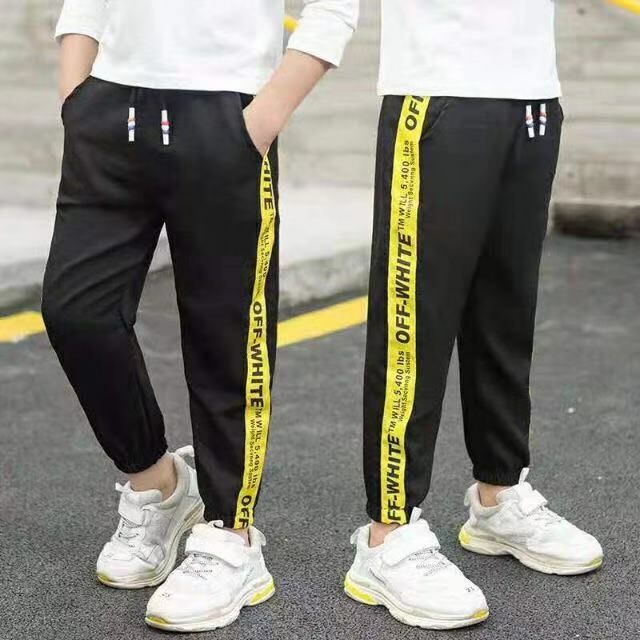 Jogger pants off discount white