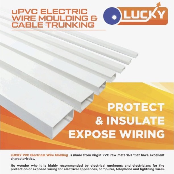 uPVC Electric Wire Moulding & Cable Trunking (Cut 2x 1.22m)
