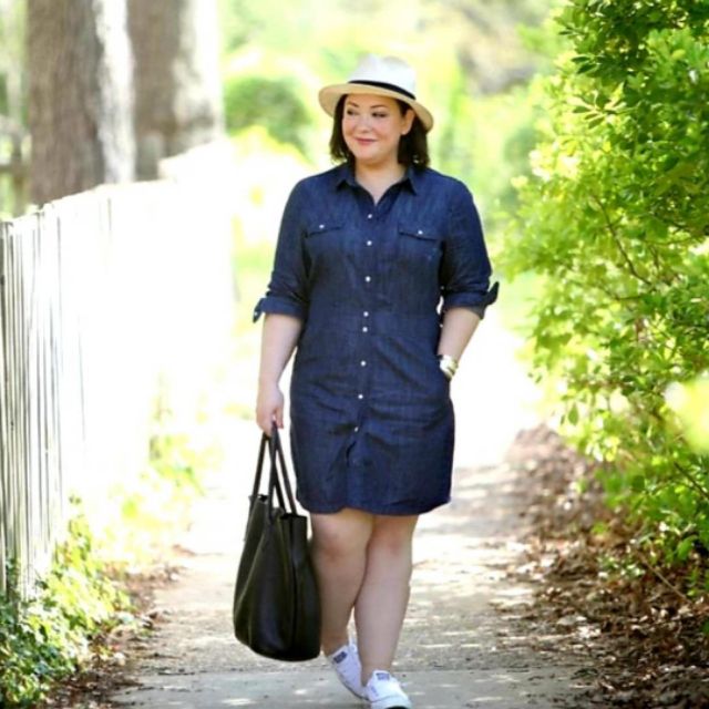 Denim outfit for plus clearance size