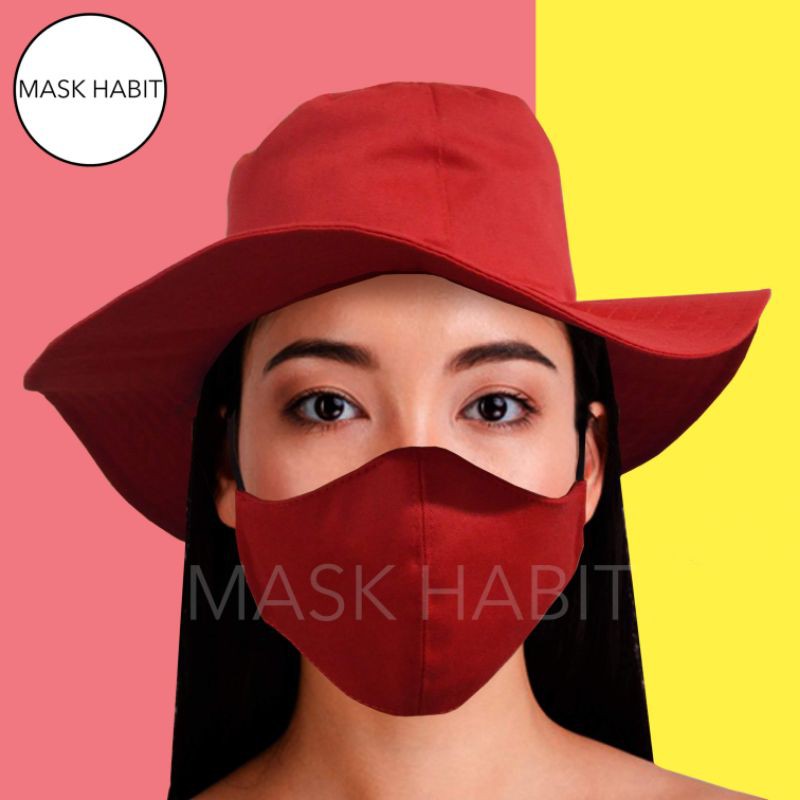 MaskHabit PH HAT and MASK Collection in Dominate (Red)