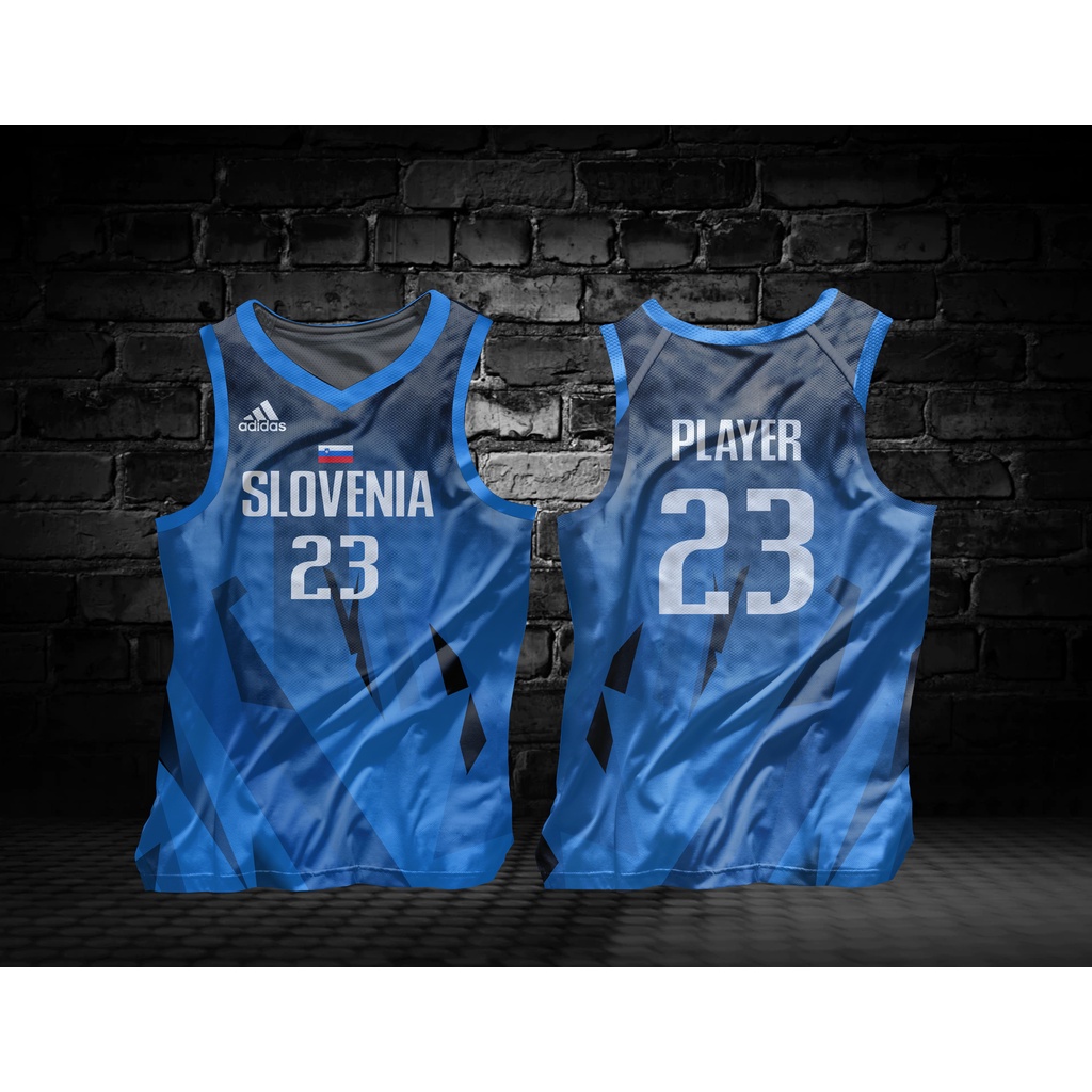 Blue best sale basketball jersey