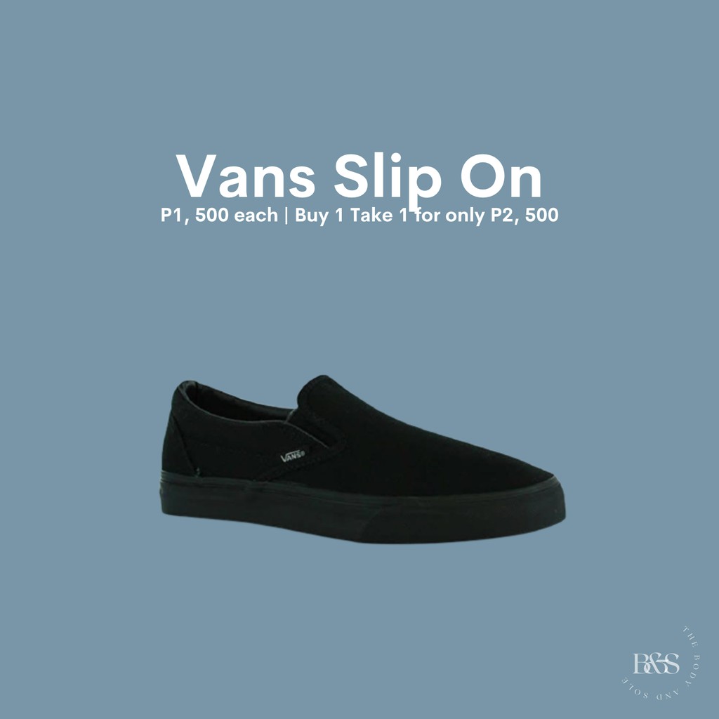 Triple black slip hot sale on vans