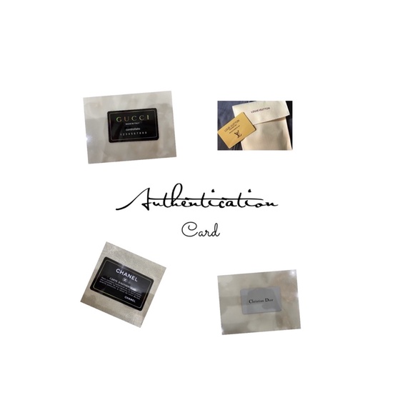 Assorted Luxury Brand Authenticity Card
