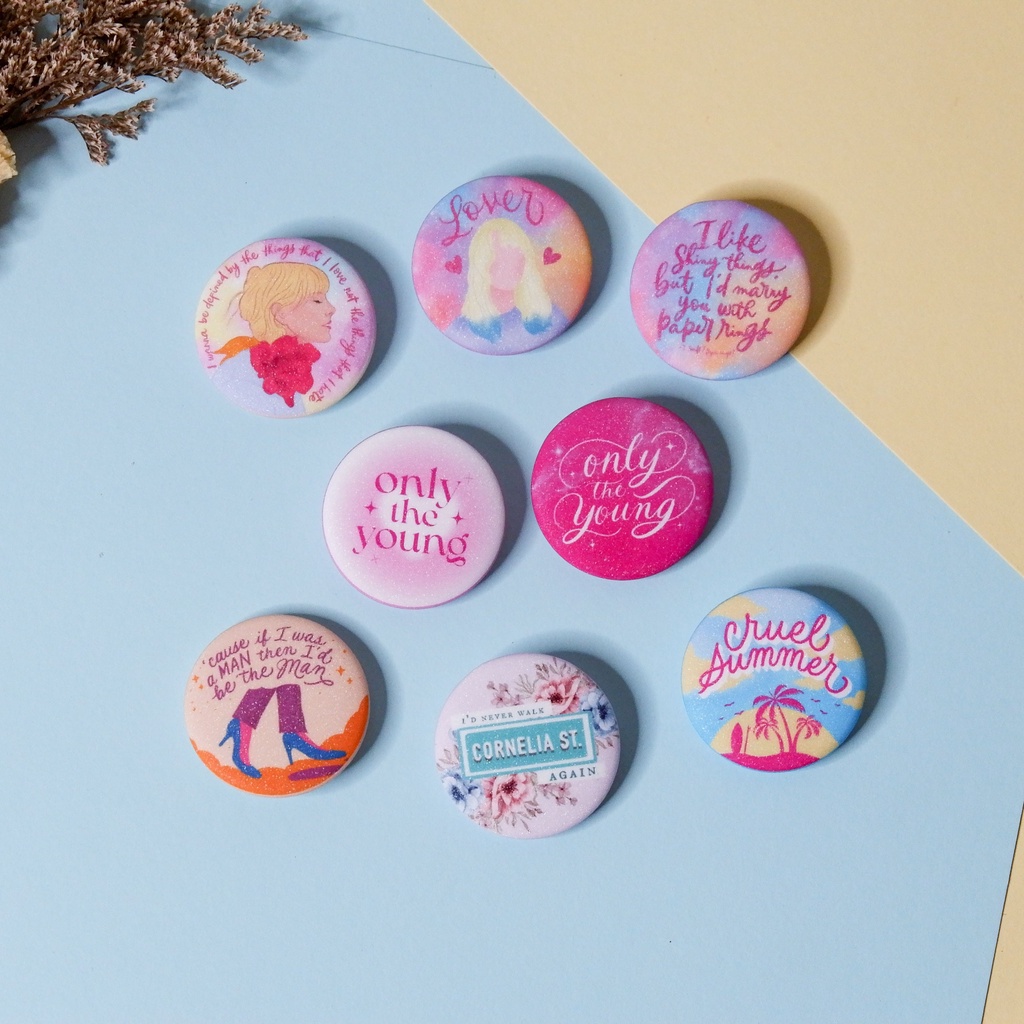 Taylor Swift Lover Button Pins (PRICE PER PIN)