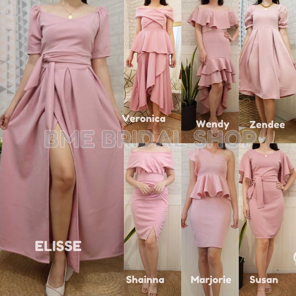 Blush pink shop color gown