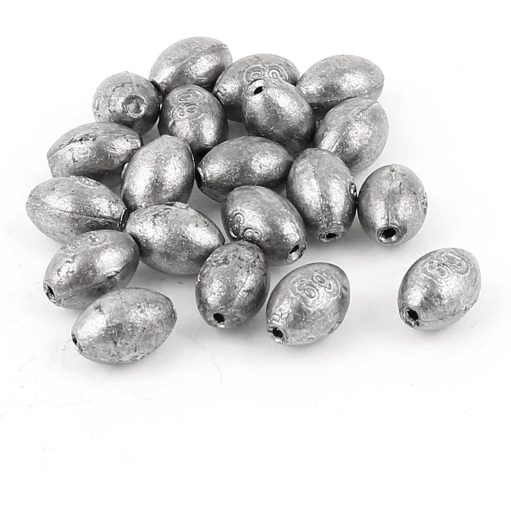 Fishing Lead Sinkers Fishing Olive Shape Tackles Rig Sinkers Angling Lead  Weight Split Shot