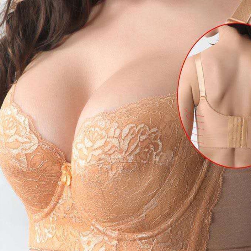 34-40 C to F cup size Women's Plus size Push Up Bra with Steel Ultra-thin  Steel Underwear Adjustment Side Support Bra
