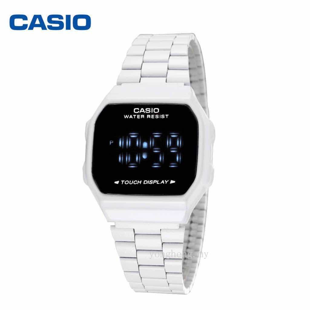 Casio touch watch white new arrivals