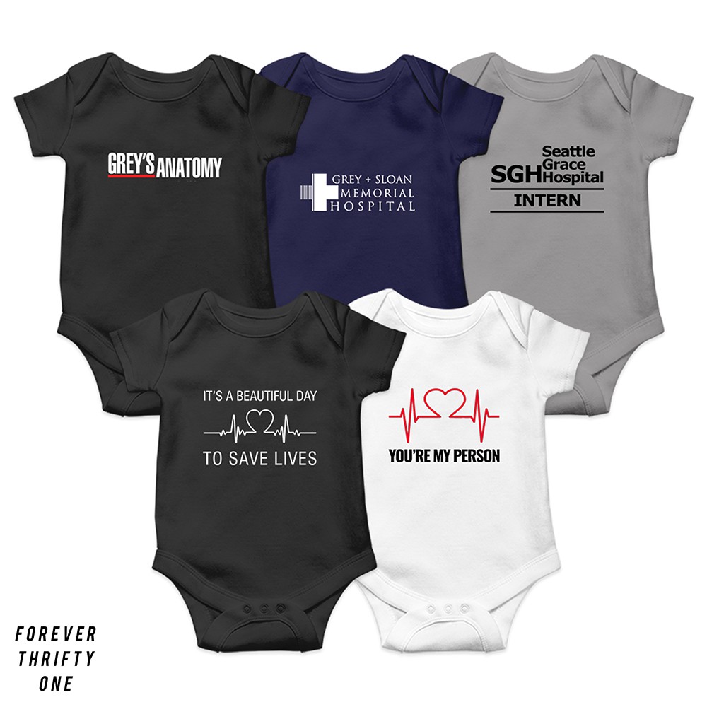 Grey s Anatomy Baby Onesies Romper Monthsary Milestone Onesie