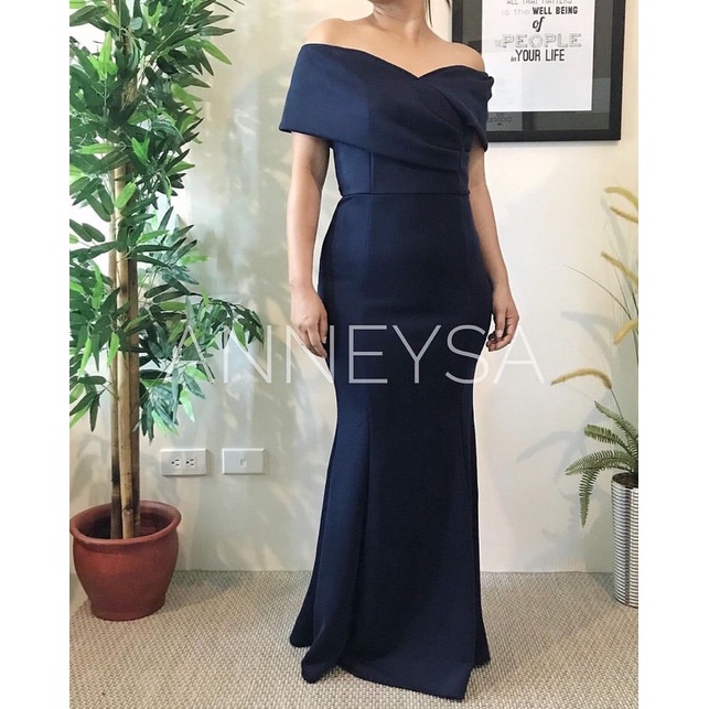 Neoprene store bridesmaid dress