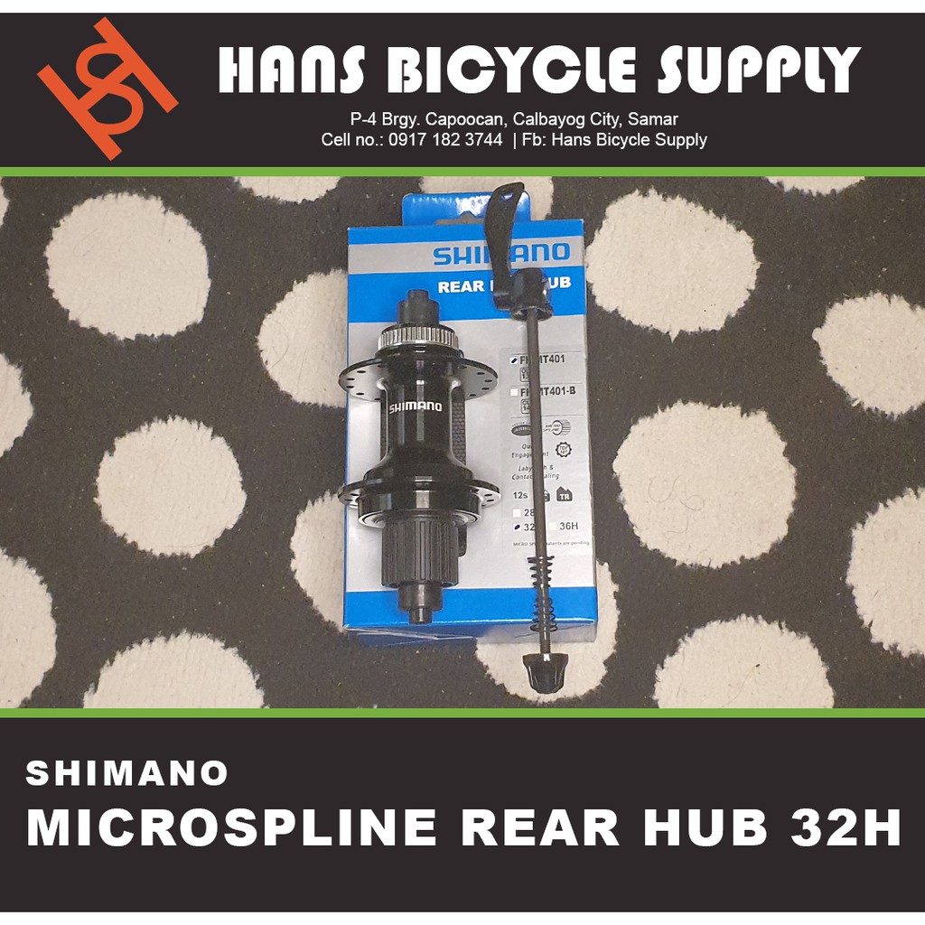 Shimano Deore FH-MT401 Rear Hub - QR x 135mm 12-Speed Center-Lock 32H Black