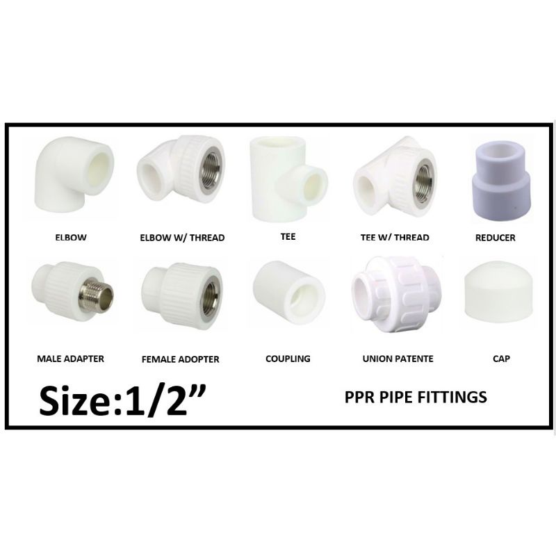 PPR Threaded Elbow / Elbow with Thread / Female Elbow 1/2 3/4 1