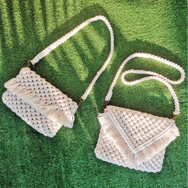 Macrame on sale sling bag