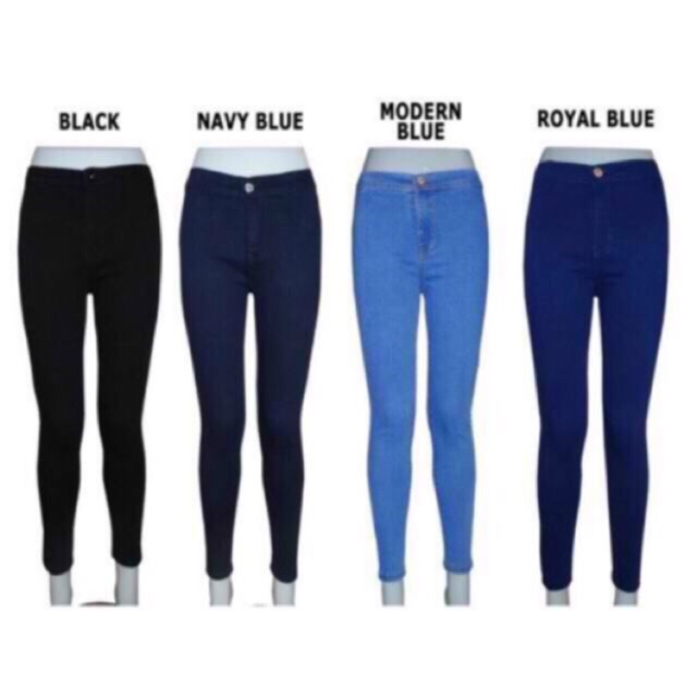 Denim color hot sale pants