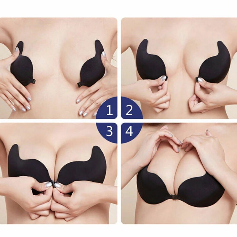 Ready stock】Nipple Sticker Silicone Adhesive Push Up Strapless invisible Bra