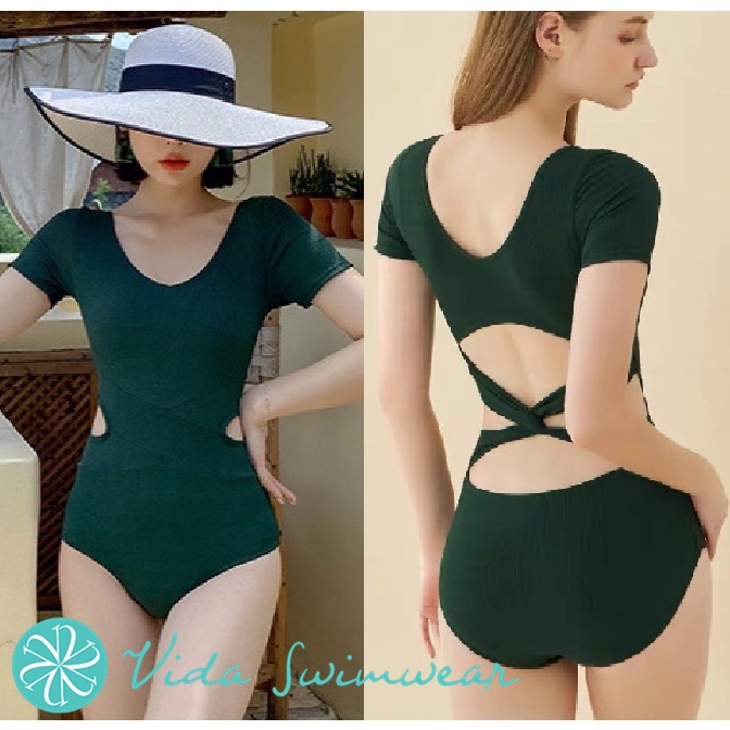 One piece cheap swimsuit shopee