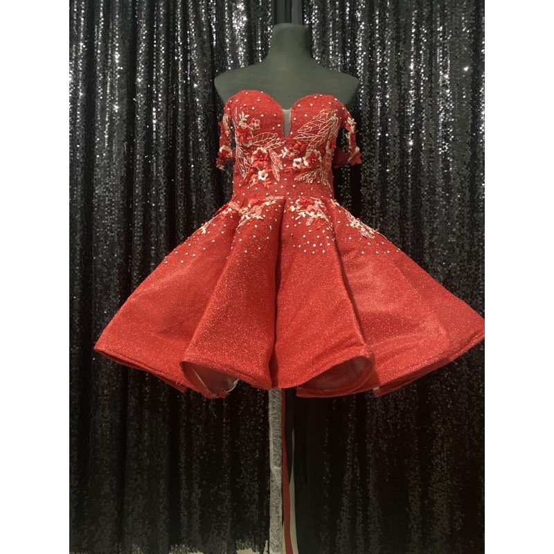 Red cocktail dress for hot sale debut